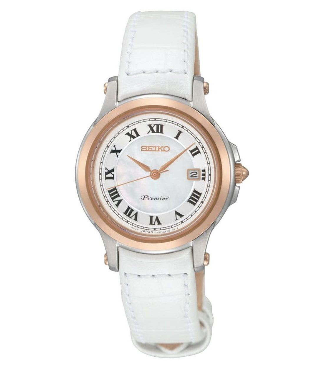 Seiko Wit Leren Premier SXDE42P2 Dames Horloge