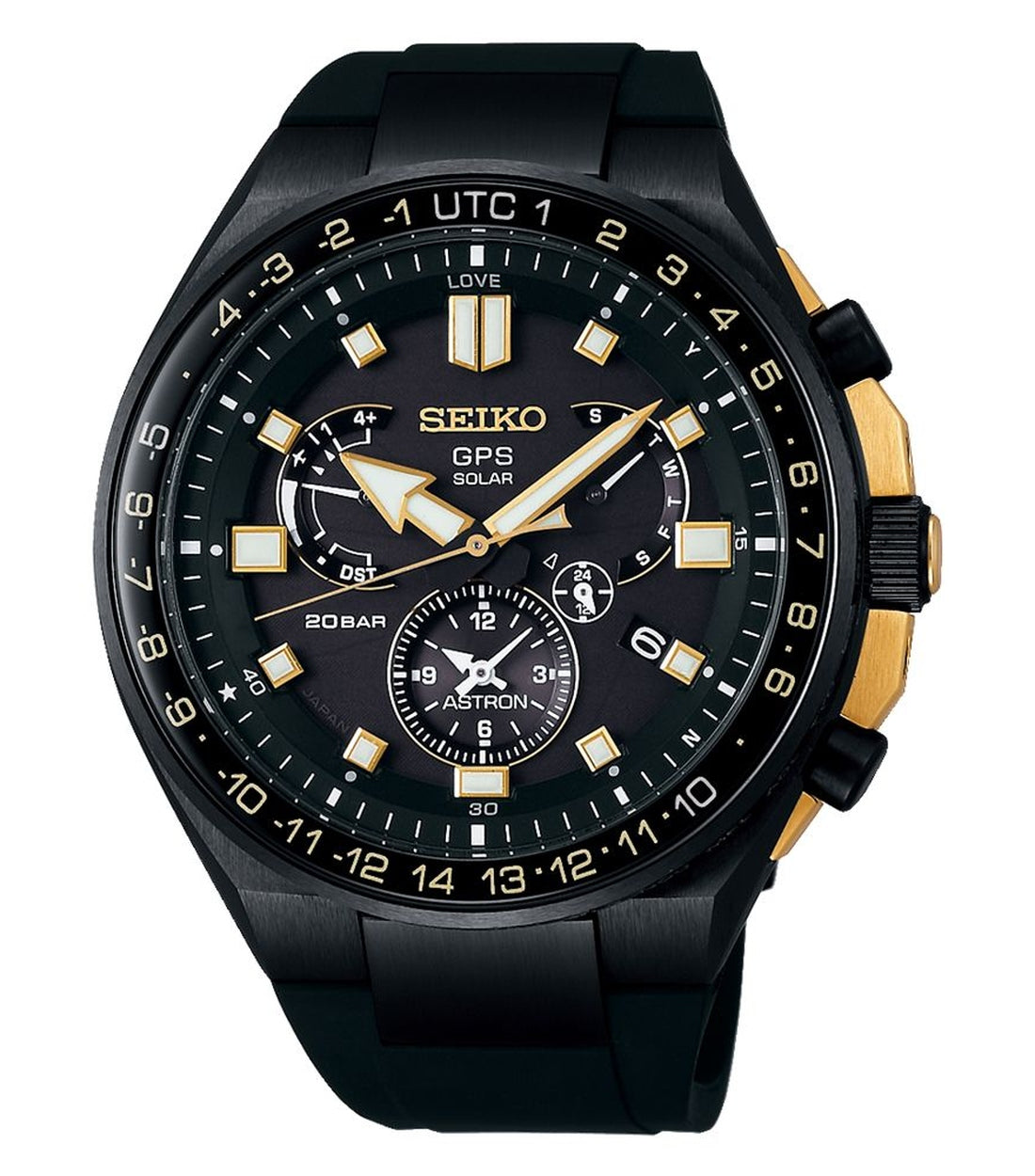 Seiko Zwart SSE174J1 Heren Horloge 46,7mm 20ATM