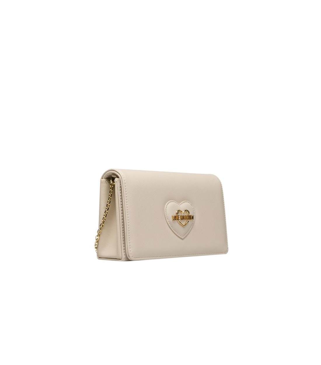 Love Moschino Beige Polyethyleen Schoudertas met Ketting