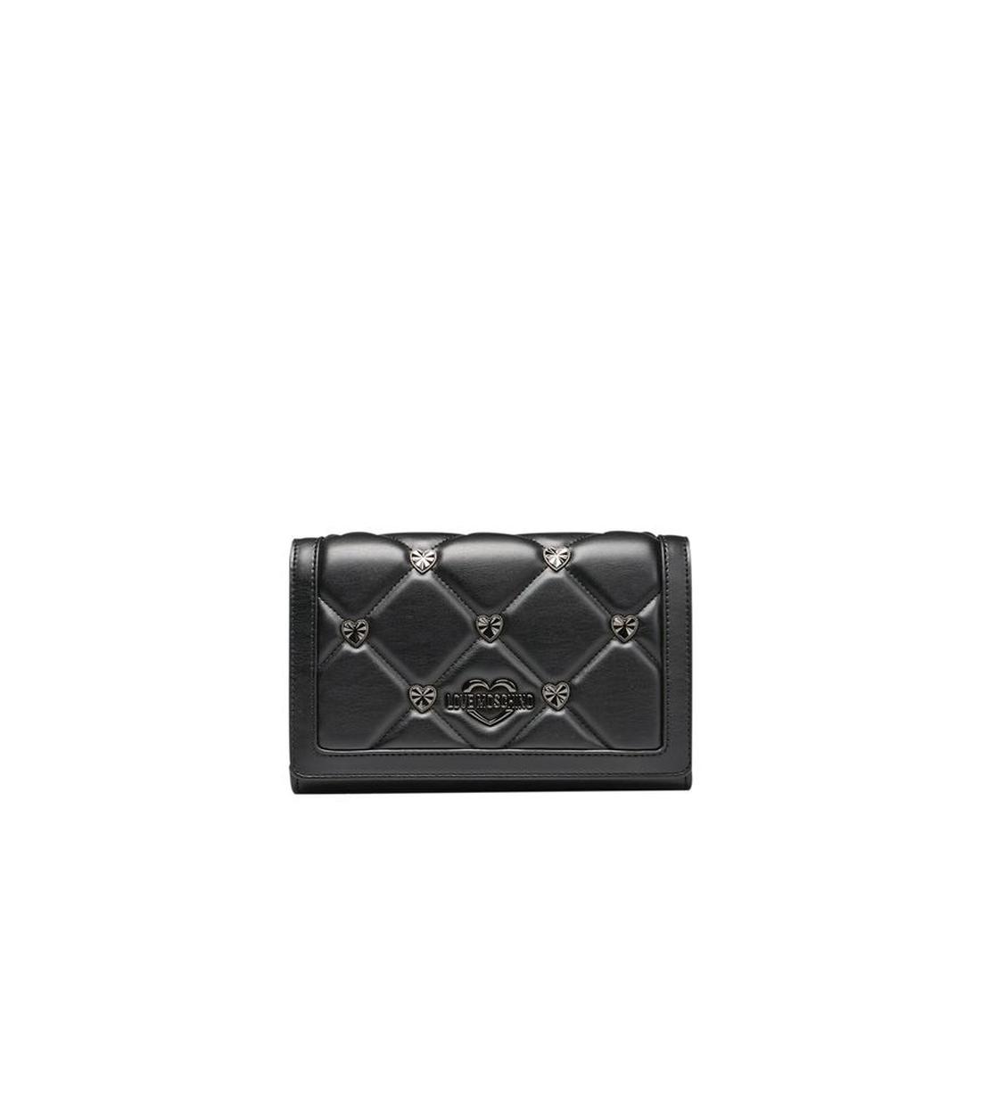 Love Moschino Zwarte Polyethyleen Schoudertas met Keten