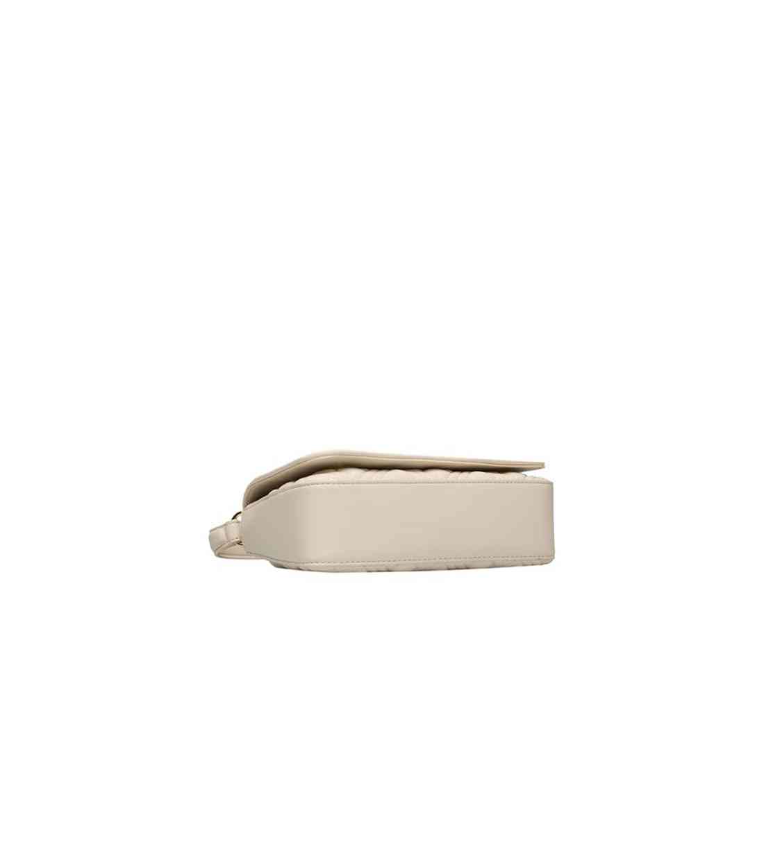 Love Moschino Beige Polyethyleen Handtas met Gouden Accenten