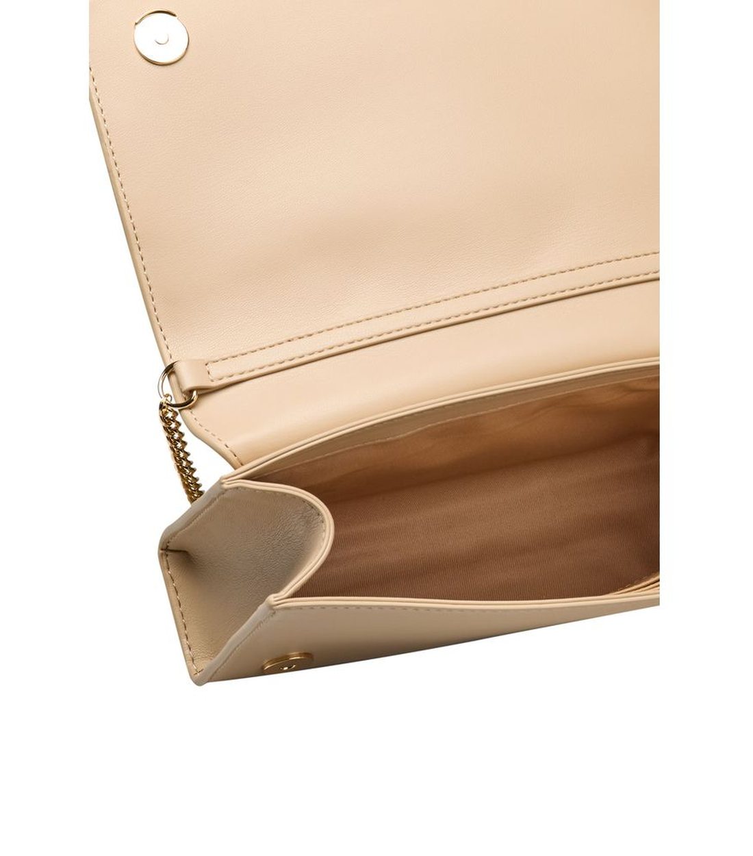 Love Moschino Beige Polyethyleen Schoudertas met Keten