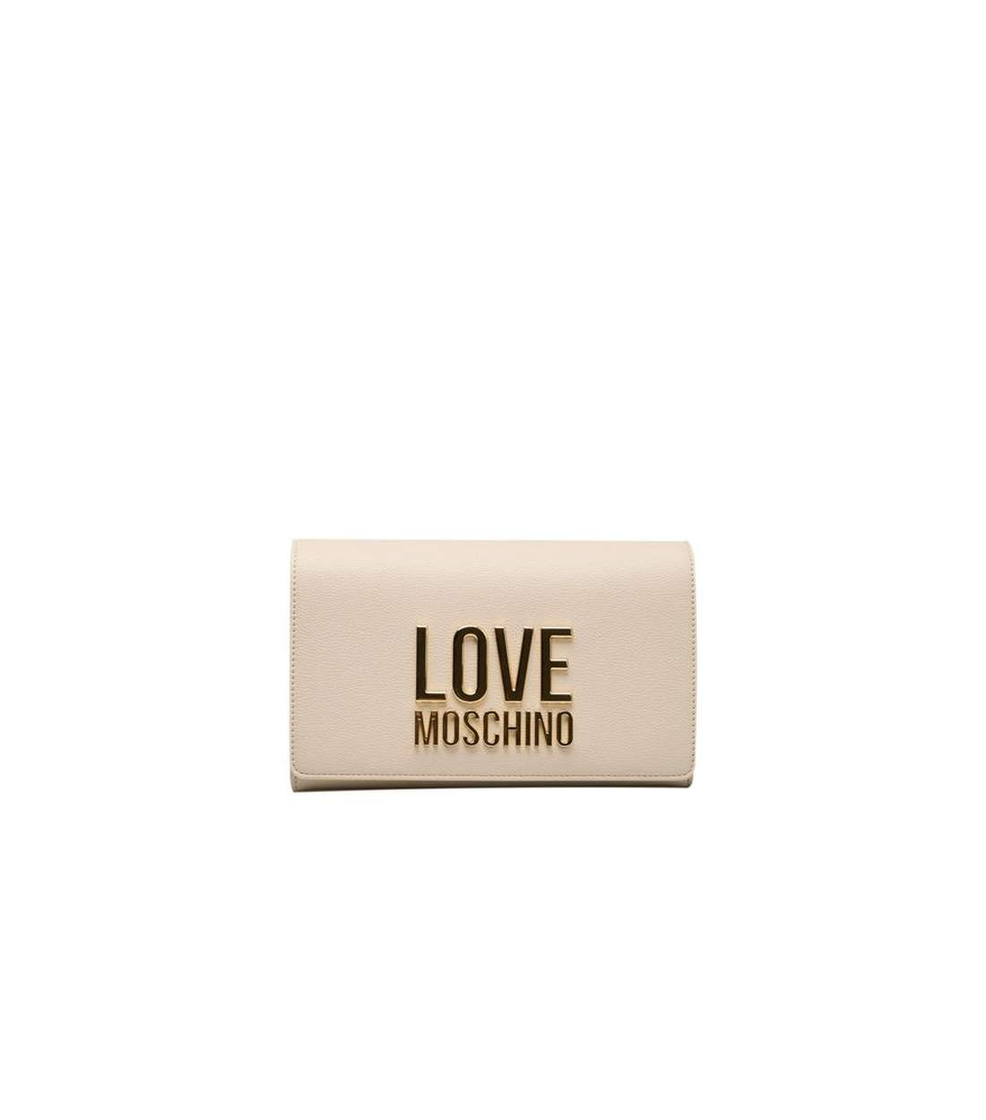 Love Moschino Beige Polyethyleen Schoudertas met Ketting