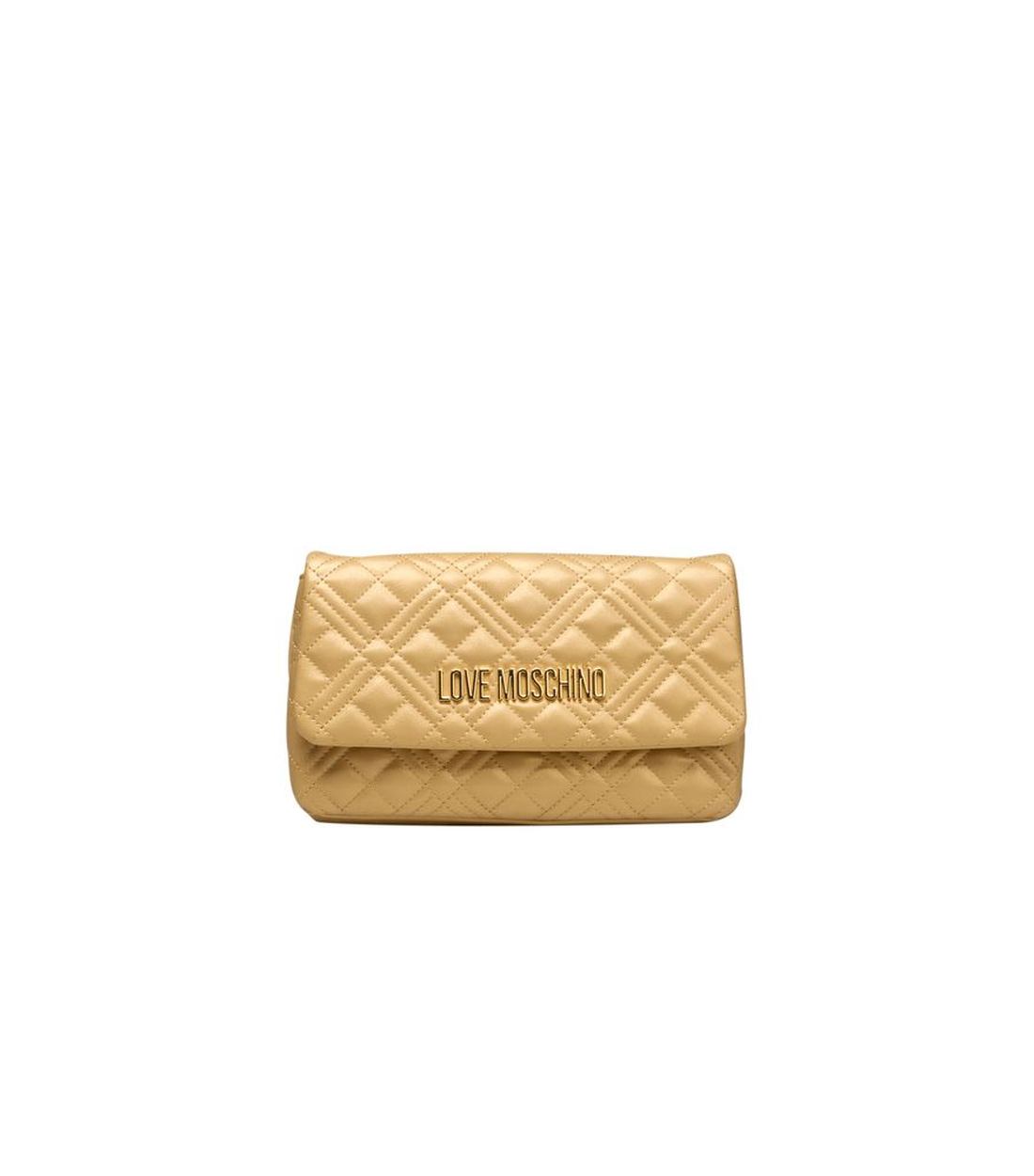 Love Moschino Gouden Polyethyleen Schoudertas