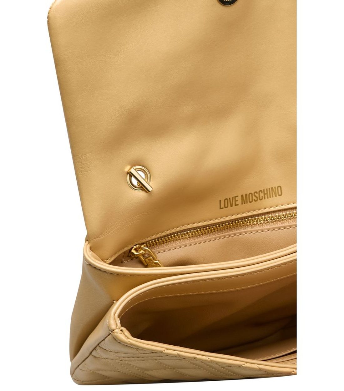 Love Moschino Gouden Polyethyleen Schoudertas