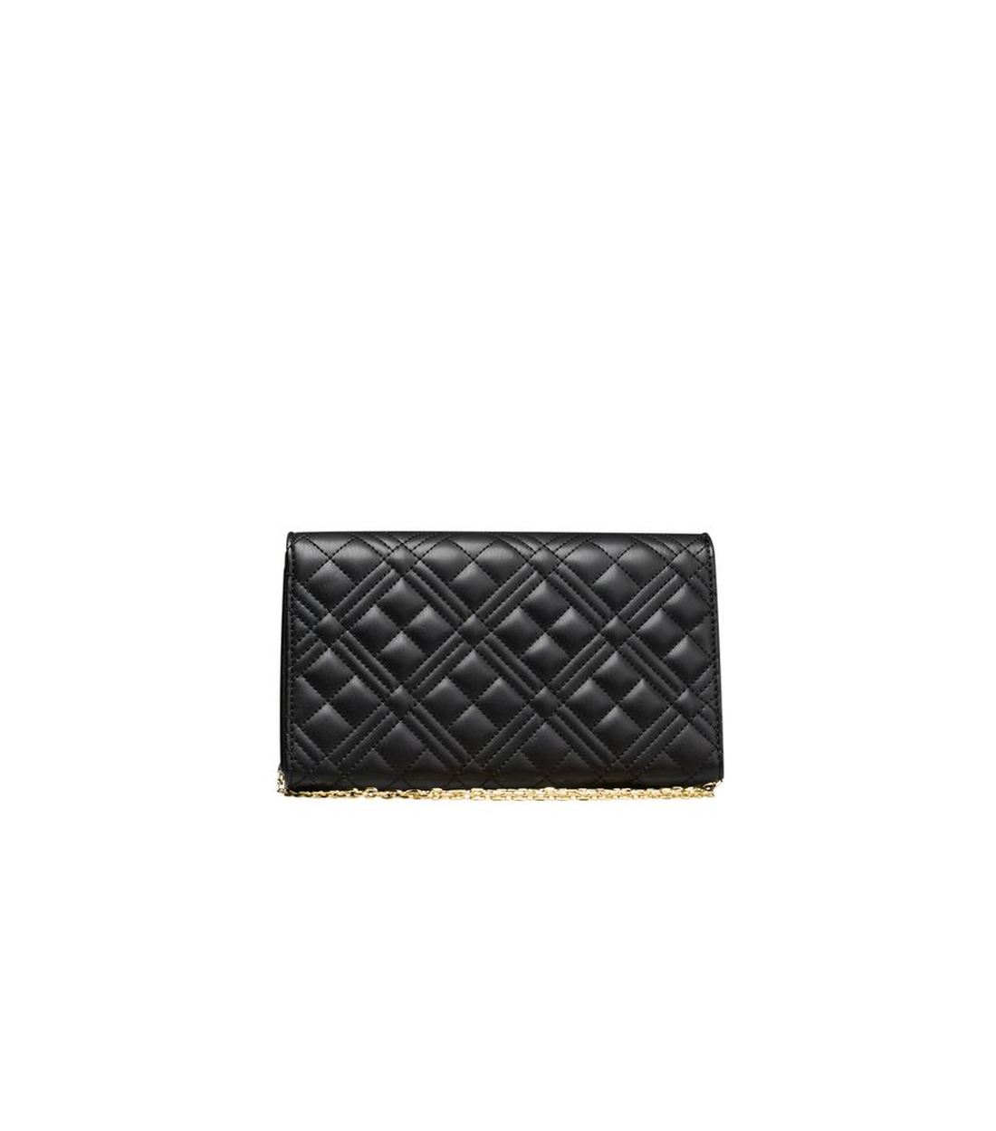 Love Moschino Zwarte Polyethyleen Schoudertas met Keten