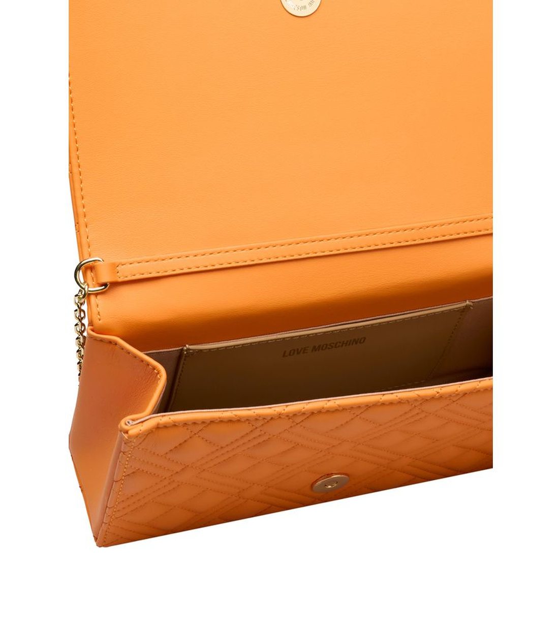 Love Moschino Oranje Polyethyleen Schoudertas met Keten