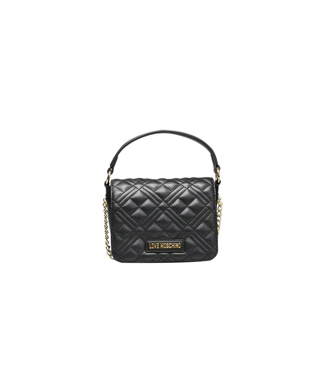 Love Moschino Zwarte Polyethyleen Handtas met Schouderband