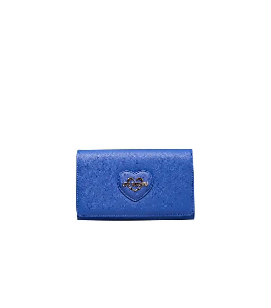 Love Moschino Blauwe Polyethyleen Schoudertas met Keten