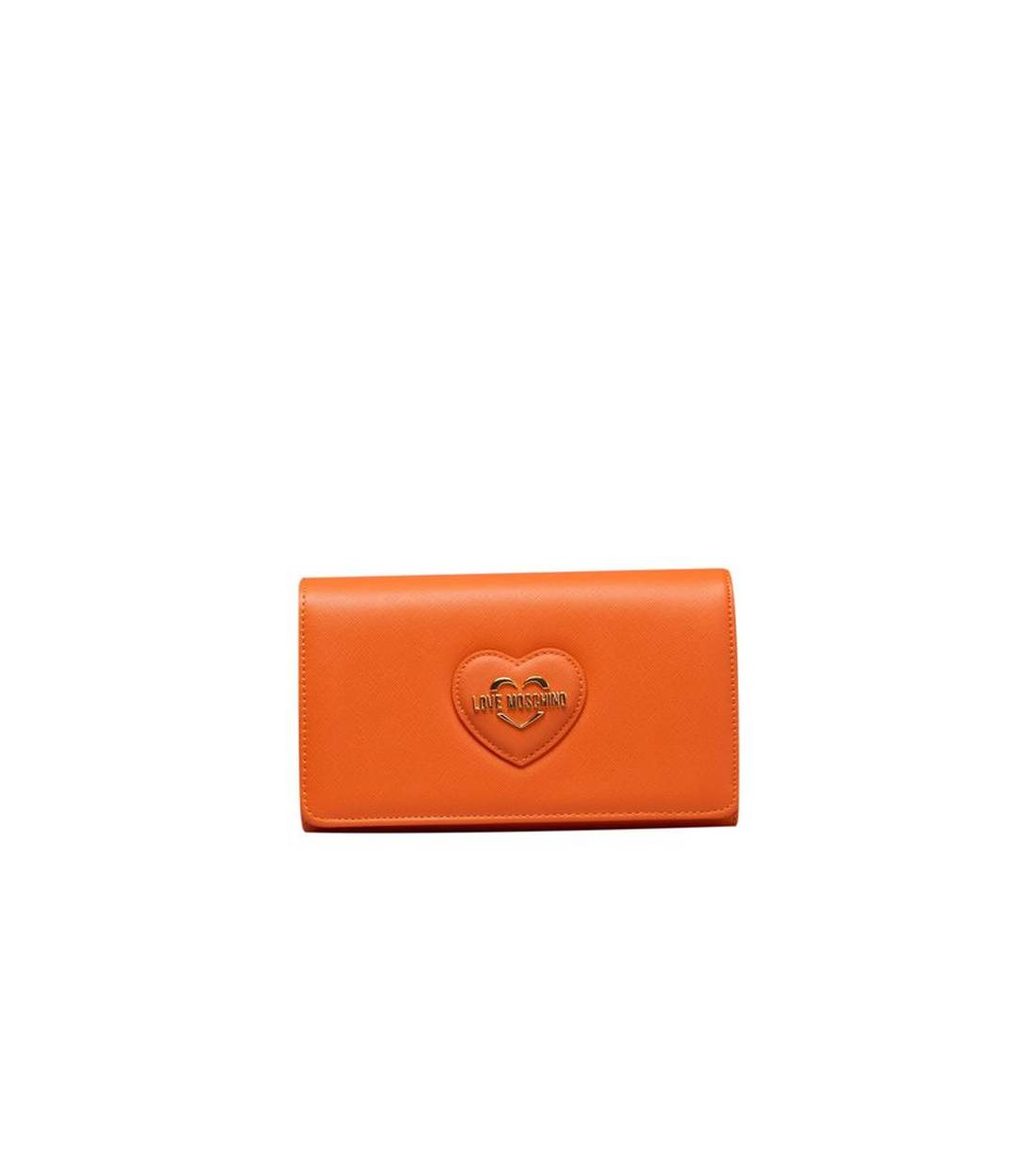 Love Moschino Oranje Polyethyleen Schoudertas met Keten