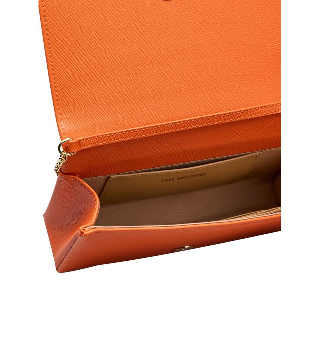 Love Moschino Oranje Polyethyleen Schoudertas met Keten