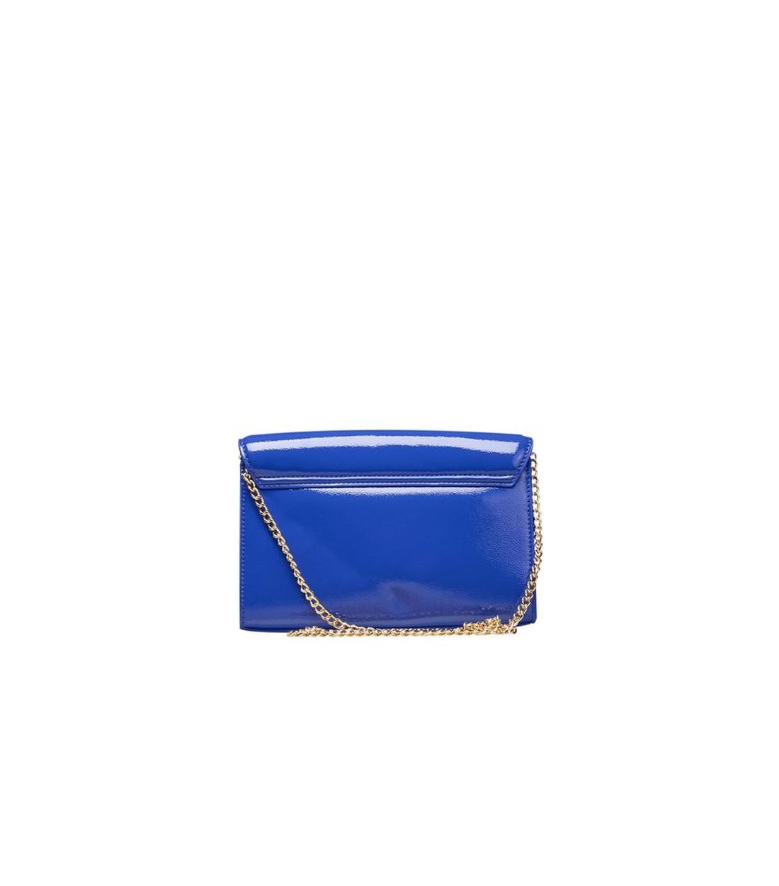 Love Moschino Blauwe Polyethyleen Schoudertas met Ketten