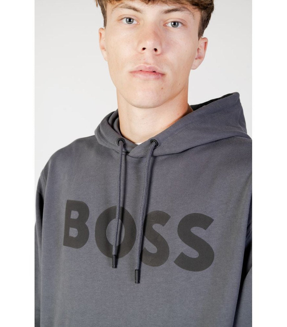 Hugo Boss Grijs Katoenen Bold Hoodie