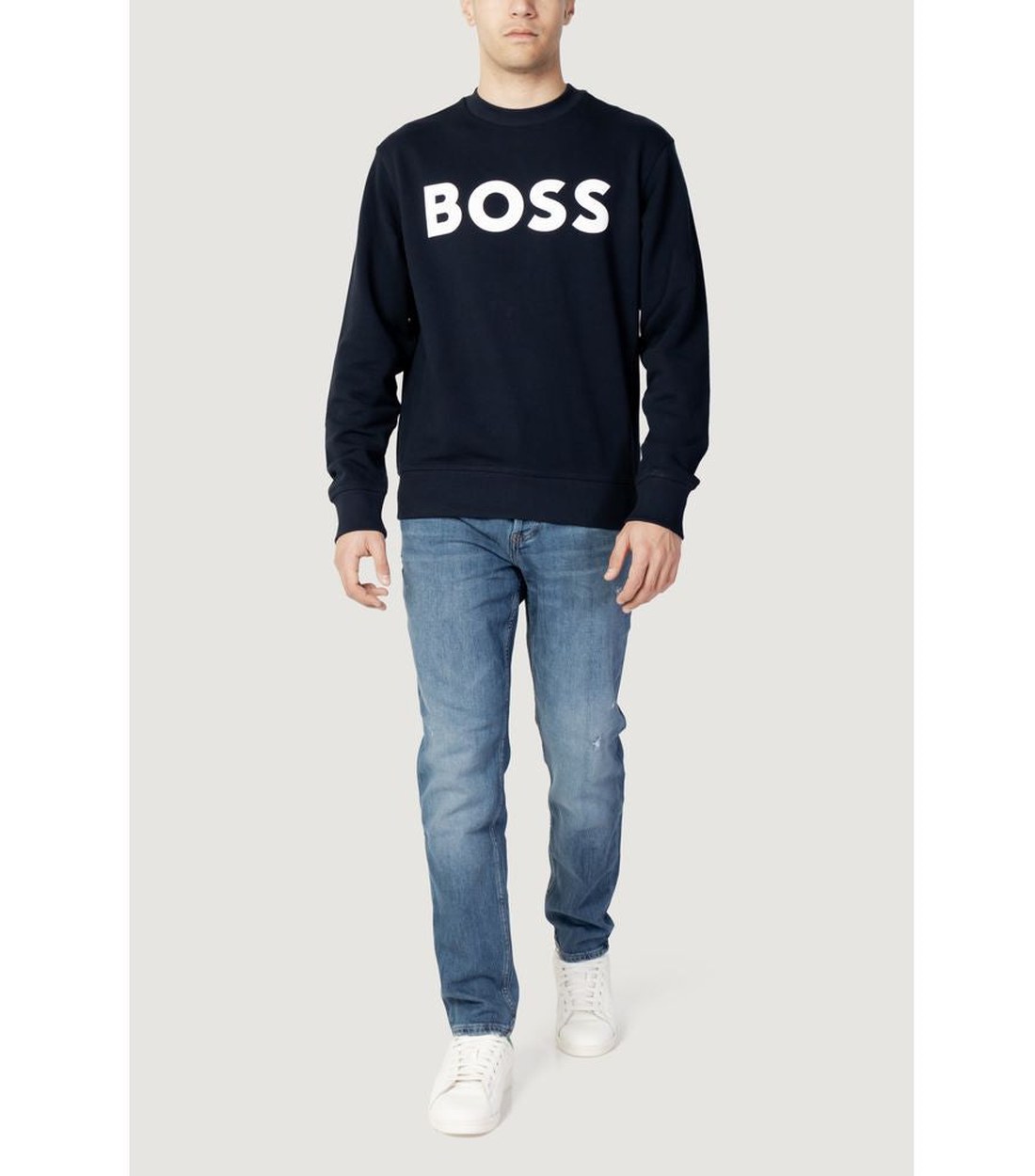 Hugo Boss Blauw Katoenen Bold Trui