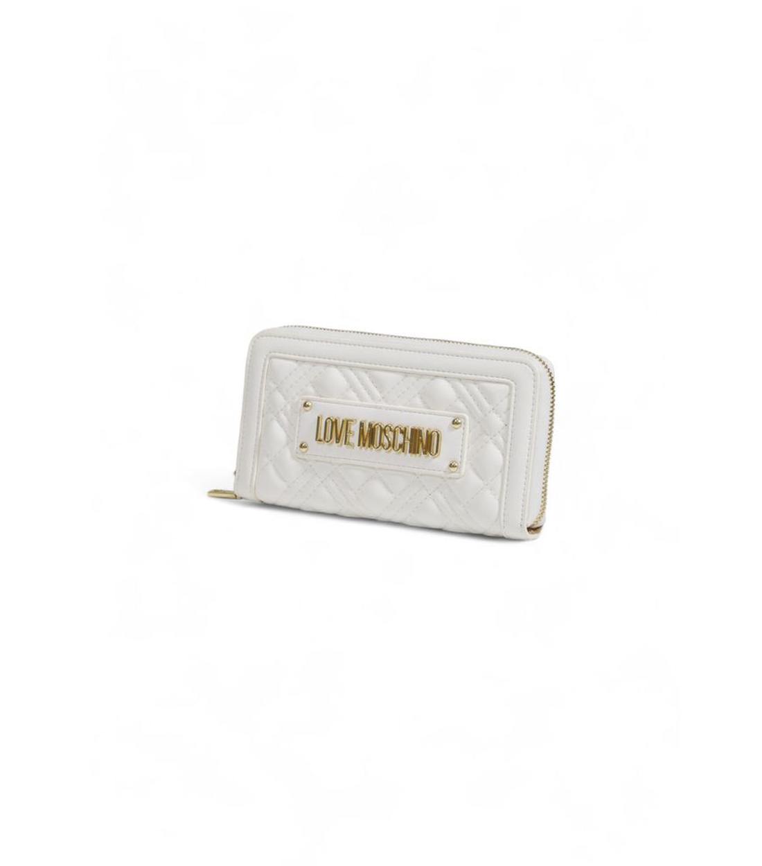 Love Moschino Witte Polyethyleen Portemonnee voor Dames