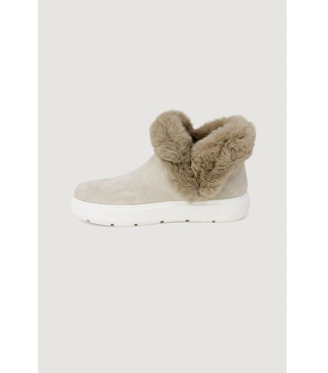 Love Moschino Beige Leren Sneakers