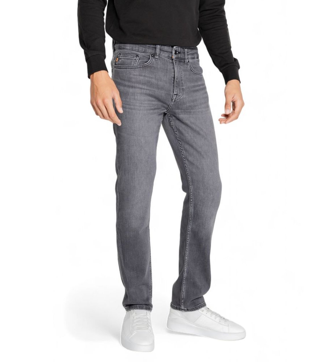 Hugo Boss Grijs Katoenen Regular Fit Jeans