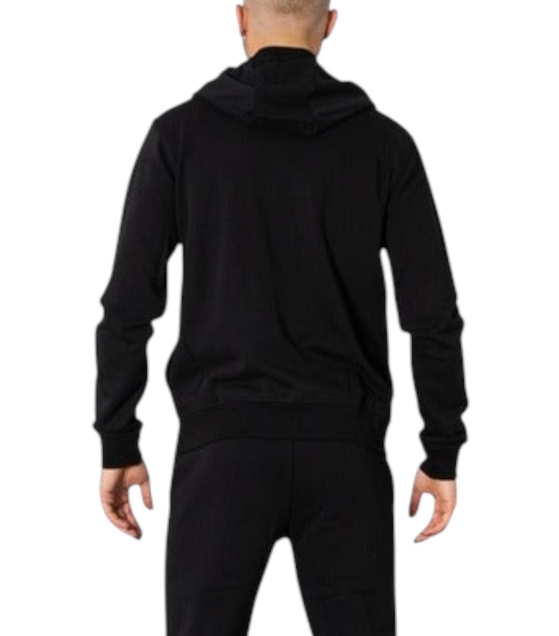 Armani Exchange Zwart Hoodie Met Rits En Logo