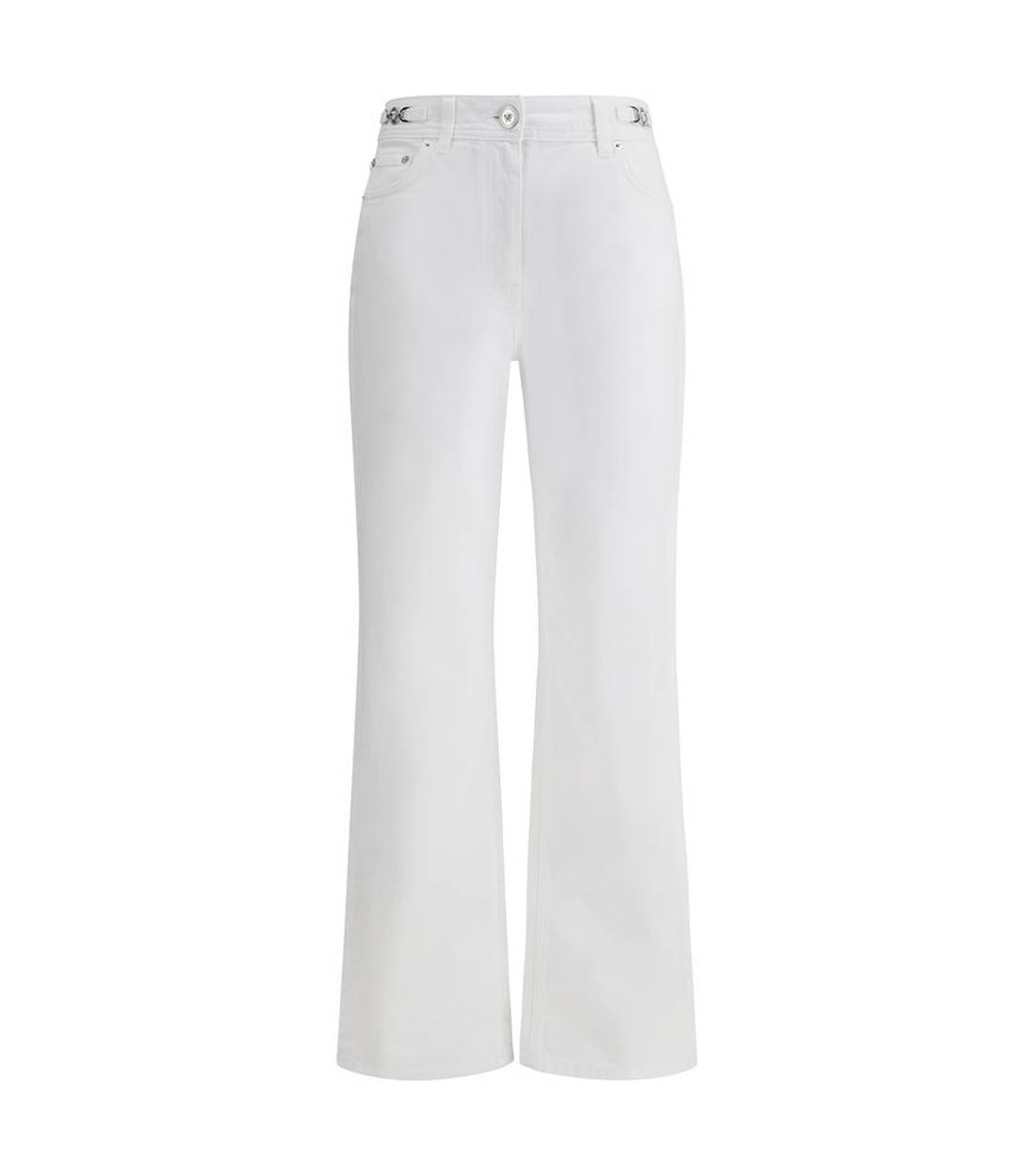 Versace Witte Katoenen Jeans met Medusa Logo