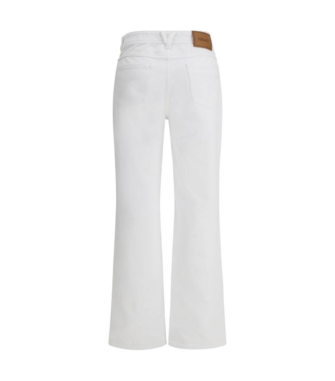 Versace Witte Katoenen Jeans met Medusa Logo