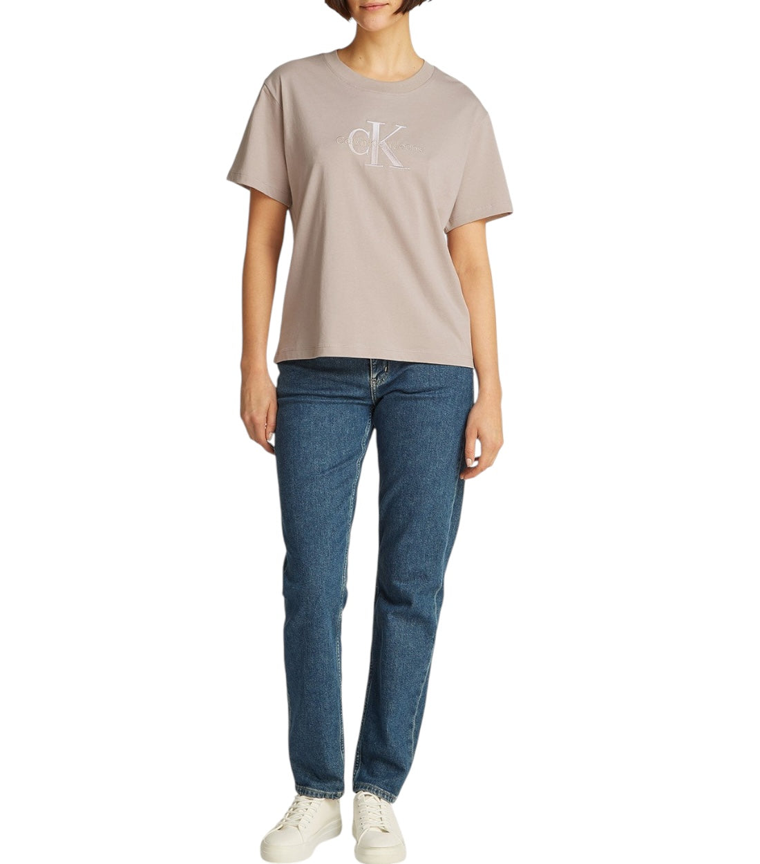 Calvin Klein Jeans Beige T-shirt Met Logo