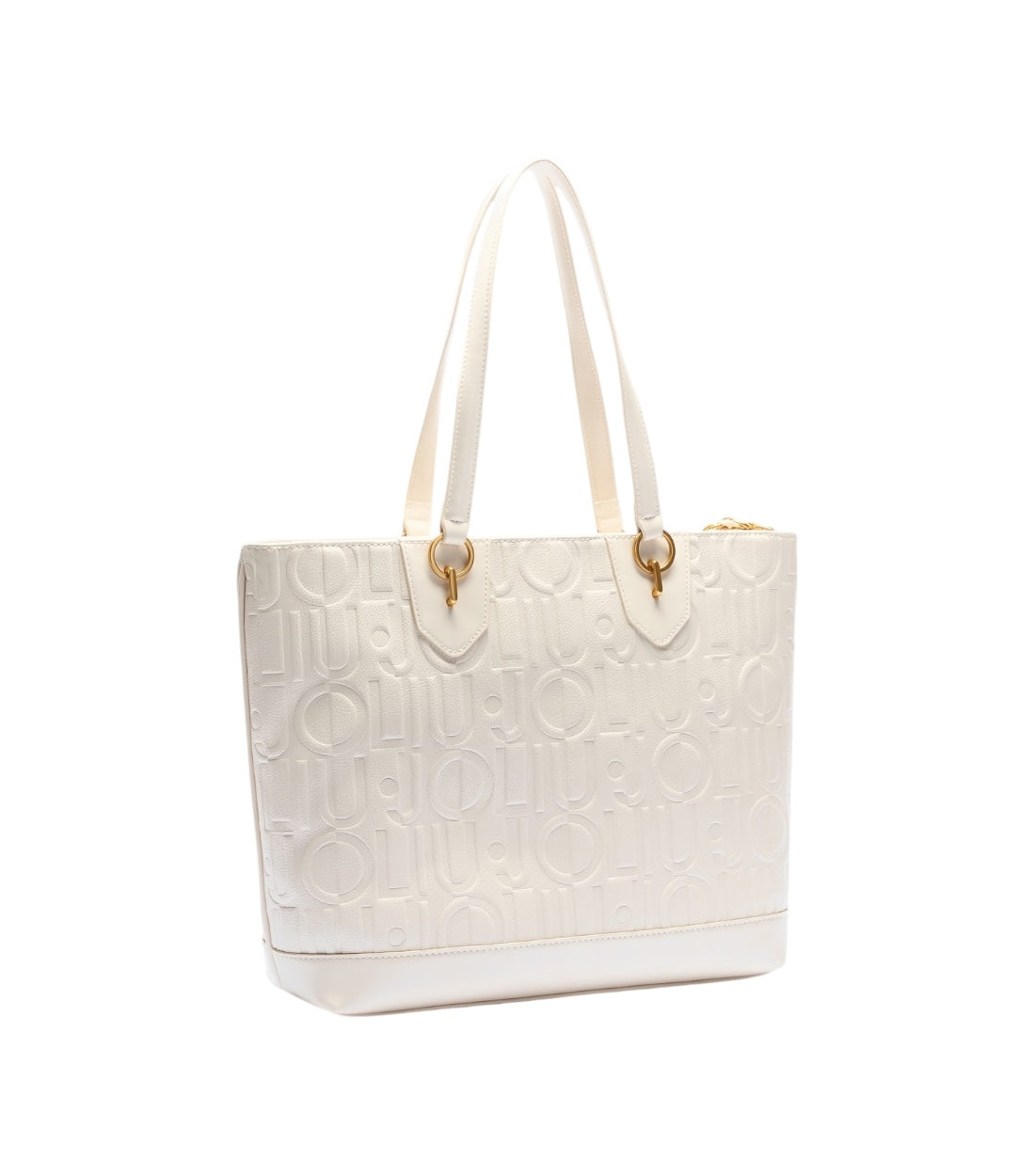 LIU JO Wit Shopping Tas Met Logo En Chain