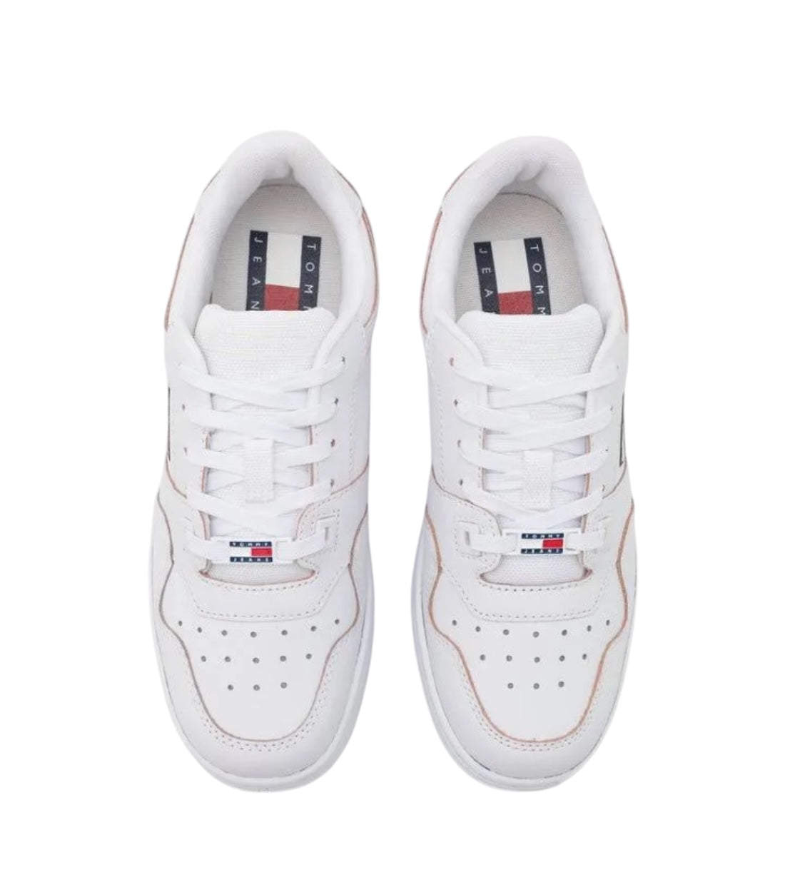 Tommy Hilfiger Wit Sneakers Met Beige Details