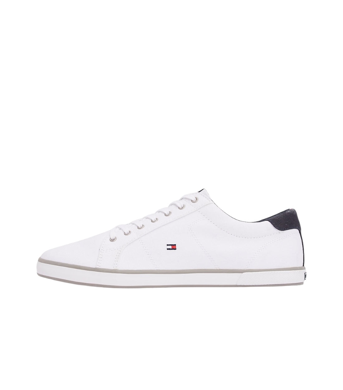 Tommy Hilfiger Wit Sneaker Van Canvas Met Veters