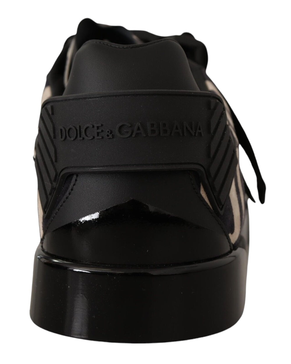 Dolce & Gabbana Zwart Wit Suede Sneakers