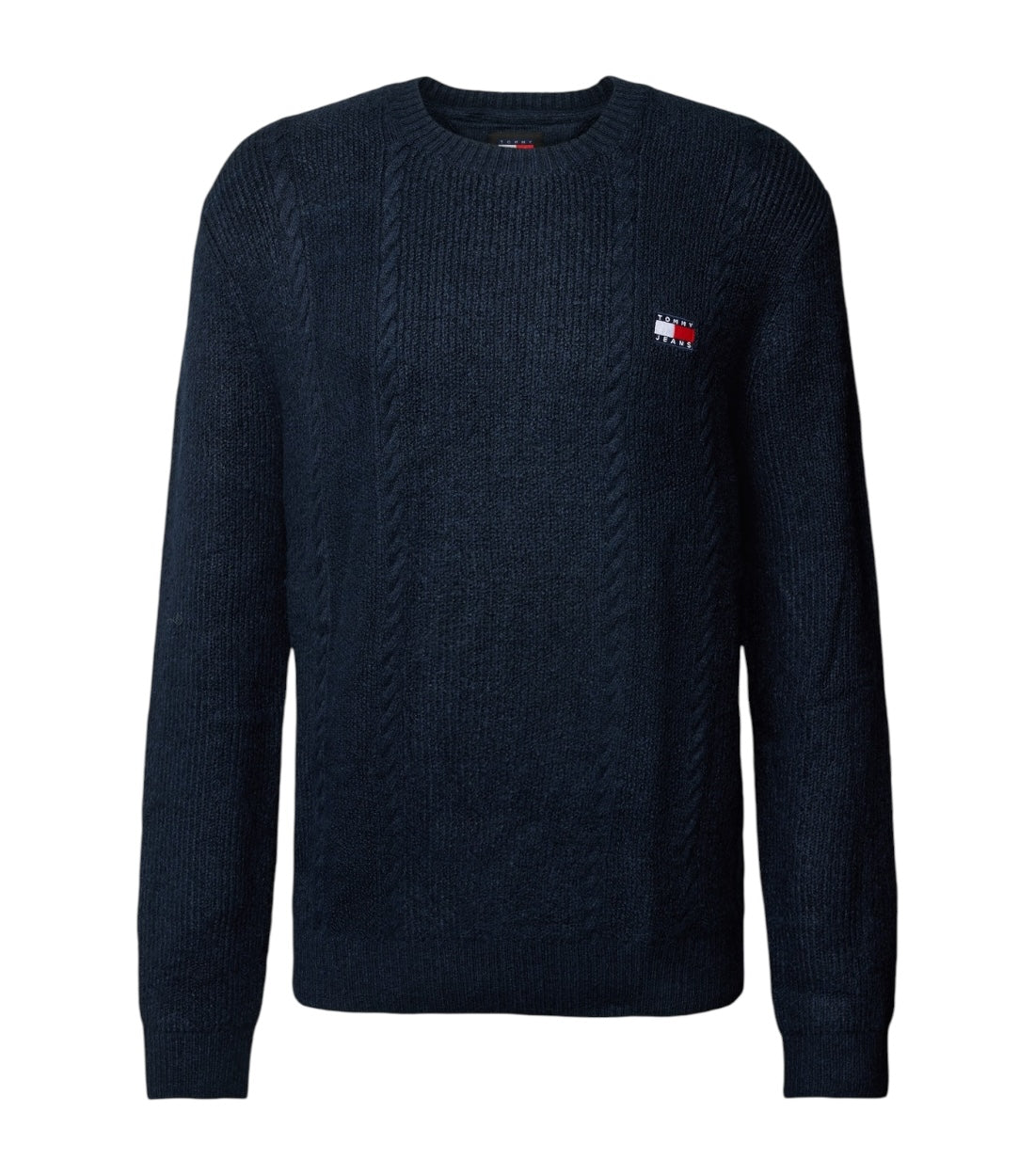 Tommy Hilfiger Blauw Slim Cable Gebreide Pullover Met Kabelpatroon