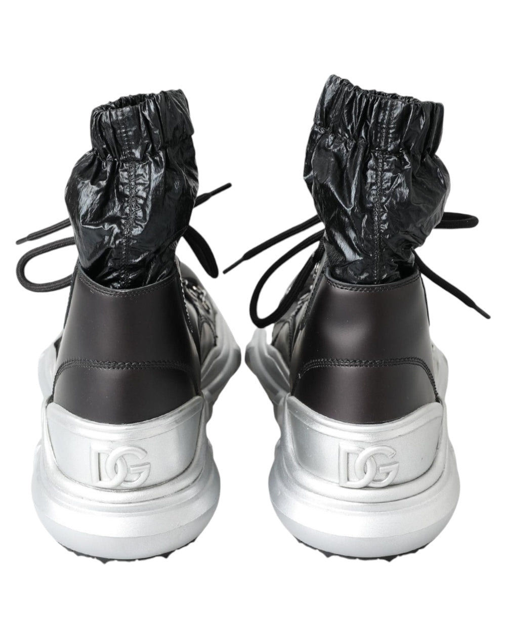 Dolce & Gabbana Zwart Nylon Galileo High Top Sneakers