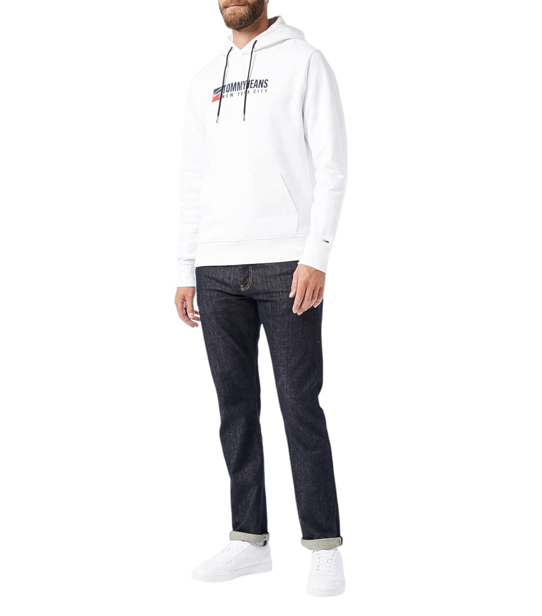 Tommy Hilfiger Jeans Wit Hoodie Met Logo