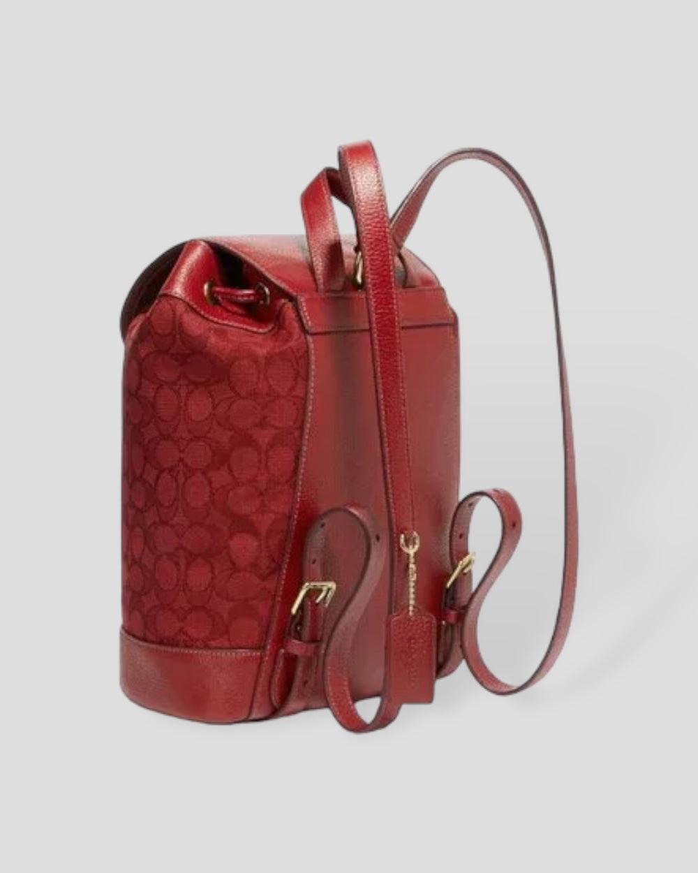 Coach Dempsey Red Apple Signature Jacquard Rugzak