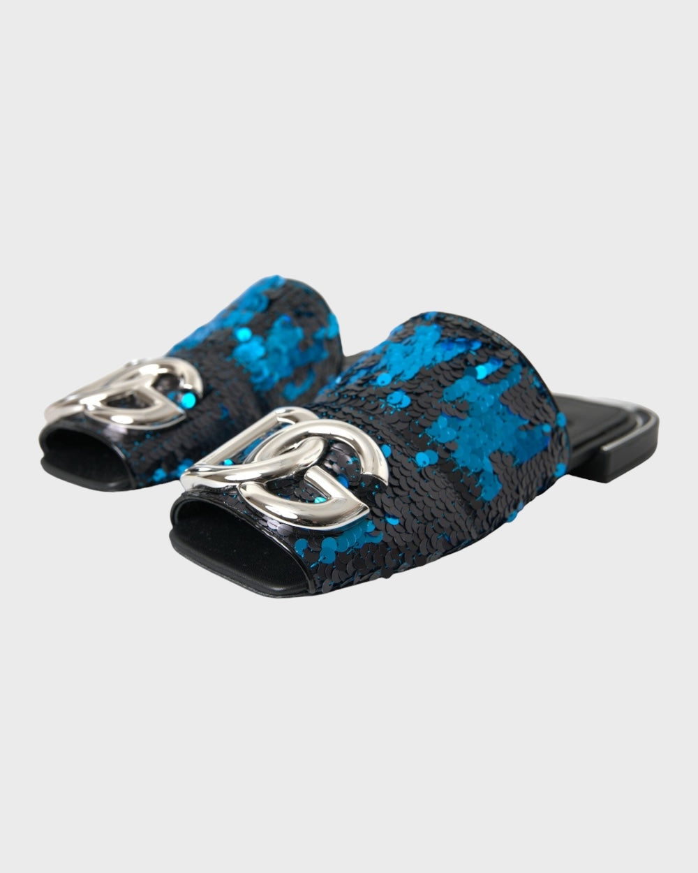 Dolce & Gabbana Blauw Pailletten Sandalen