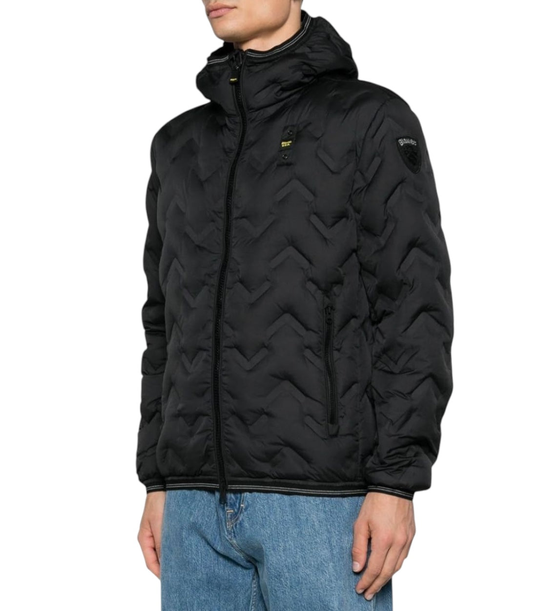 Blauer Zwart Pier Puffer Jas