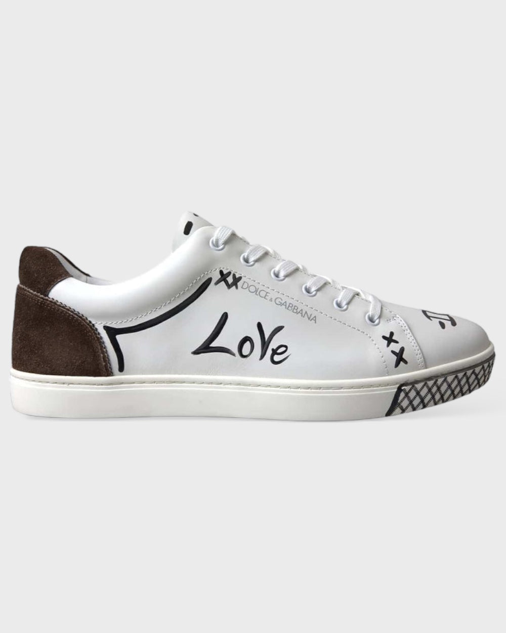 Dolce & Gabbana Wit Leren "Love" Casual Sneakers