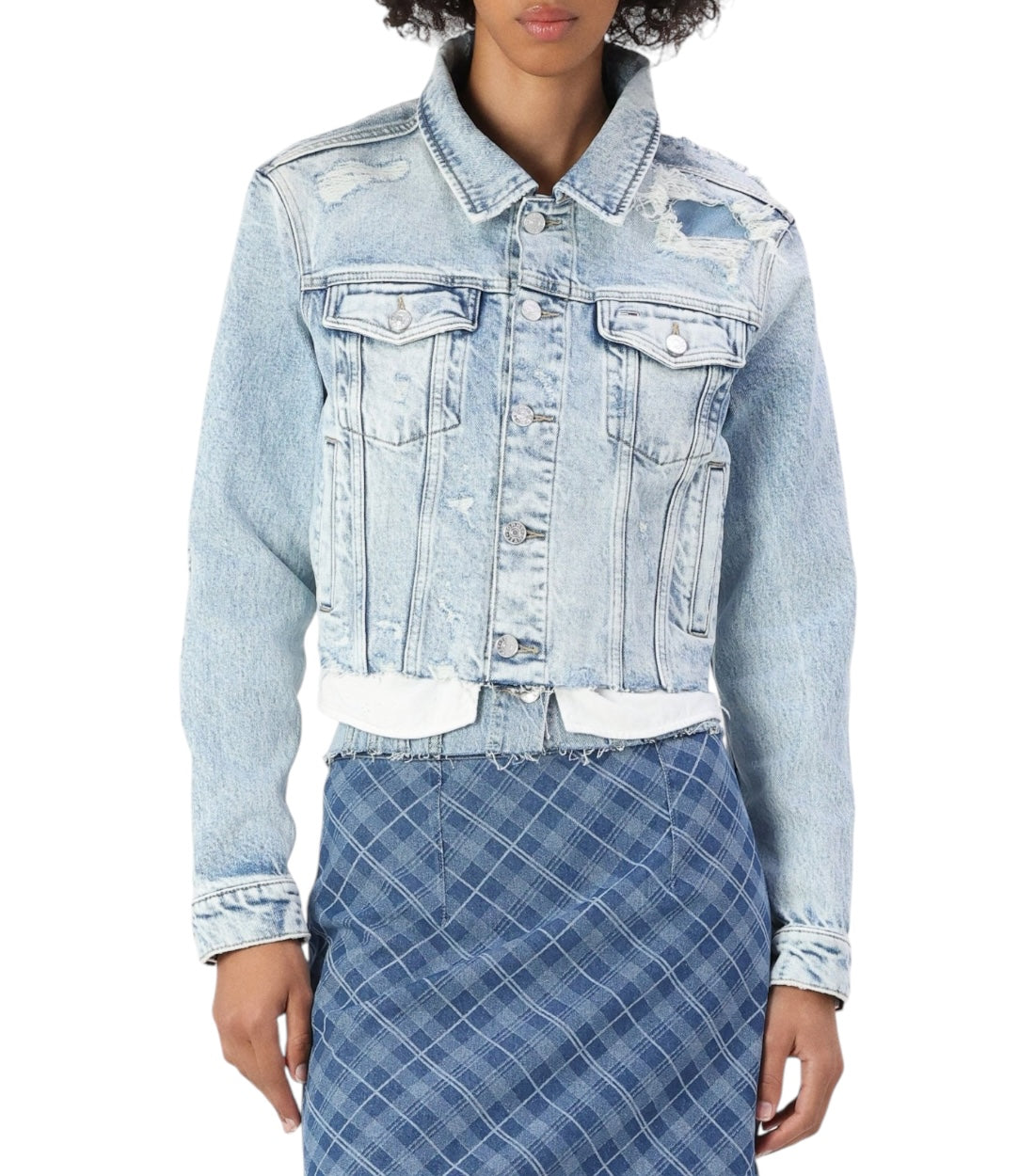 Tommy Hilfiger Jeans Blauw Denim Izzie Cut Jas Dames