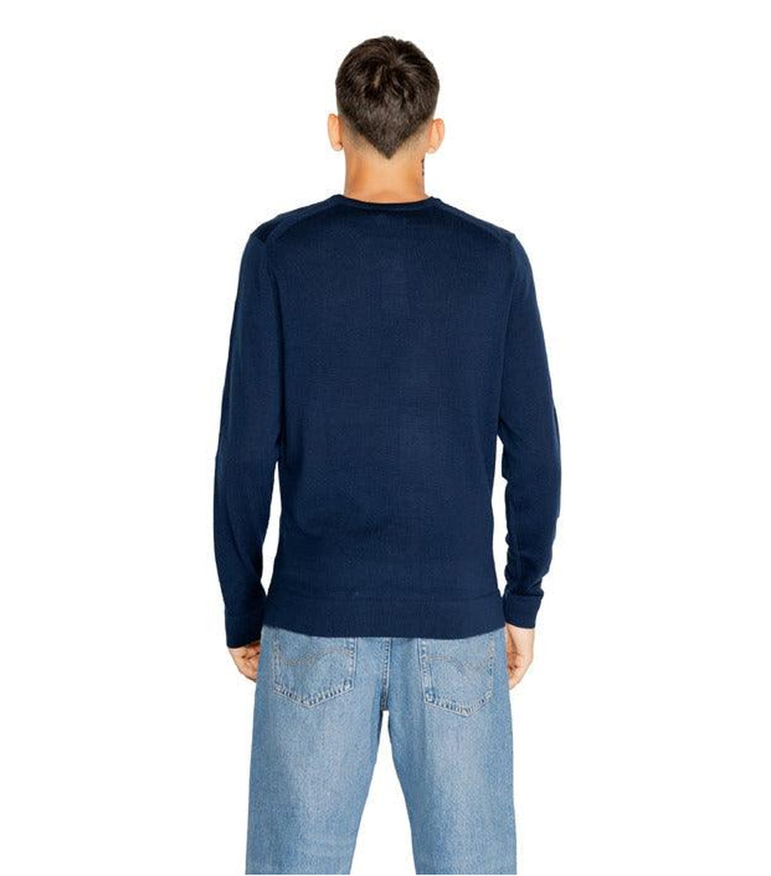 Calvin Klein Merino Crewneck Trui In Blauw