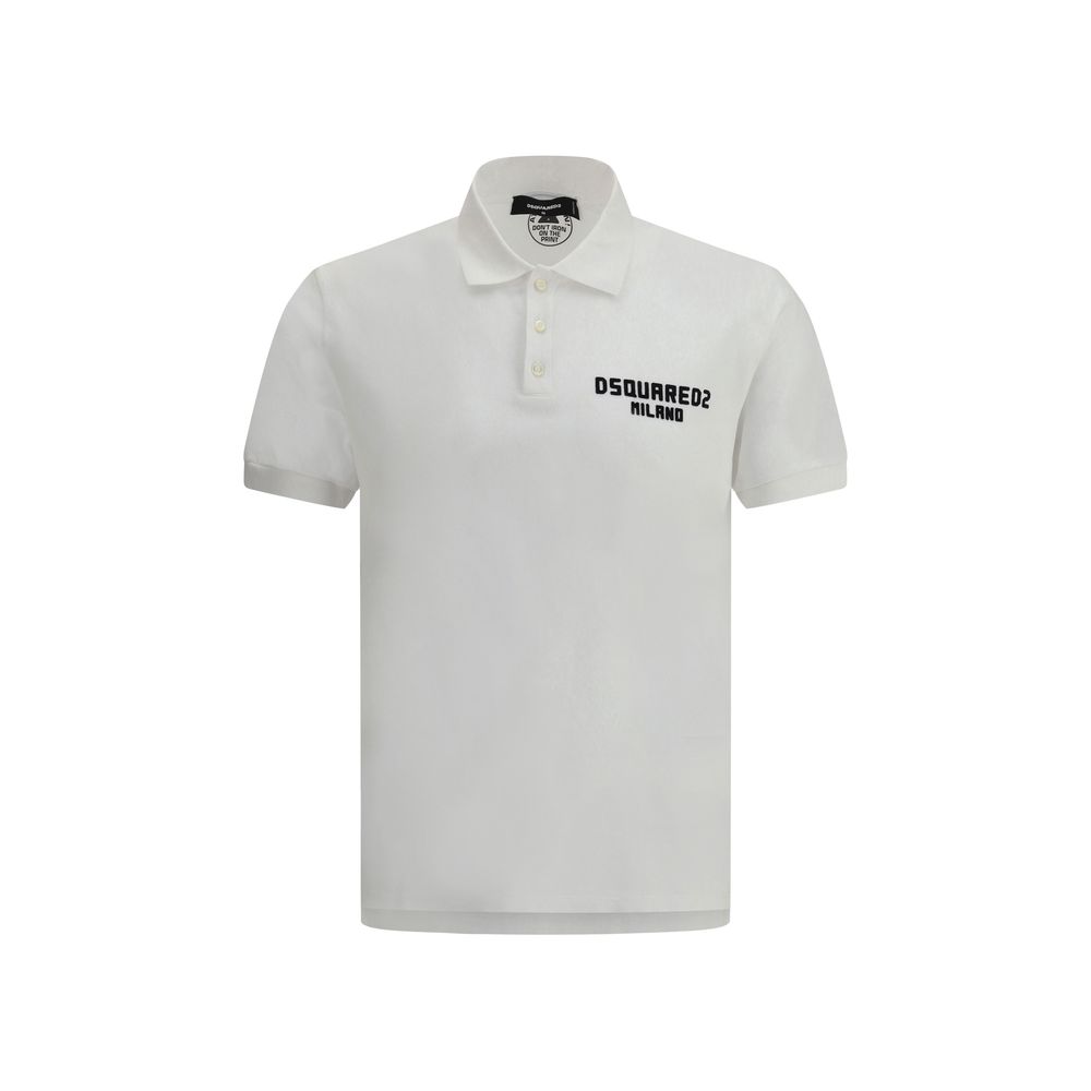 Dsquared² Tennis Poloshirt met Contrast Monogram