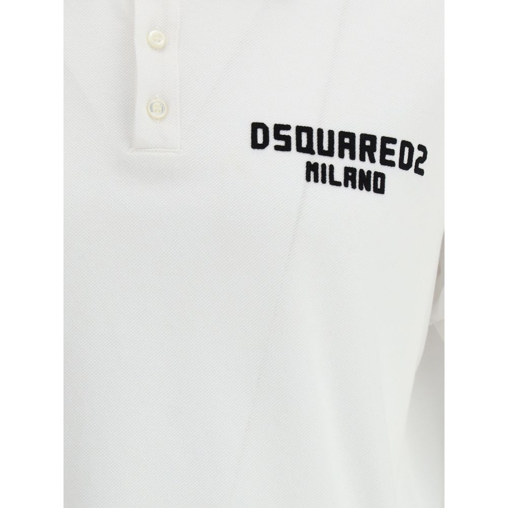 Dsquared² Tennis Poloshirt met Contrast Monogram