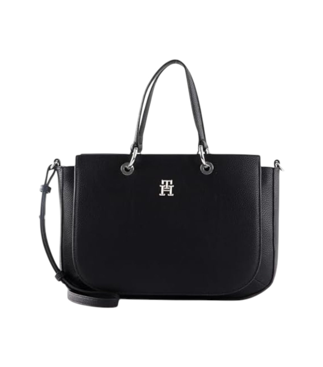 Tommy Hilfiger Zwart Emblem Satchel Tas