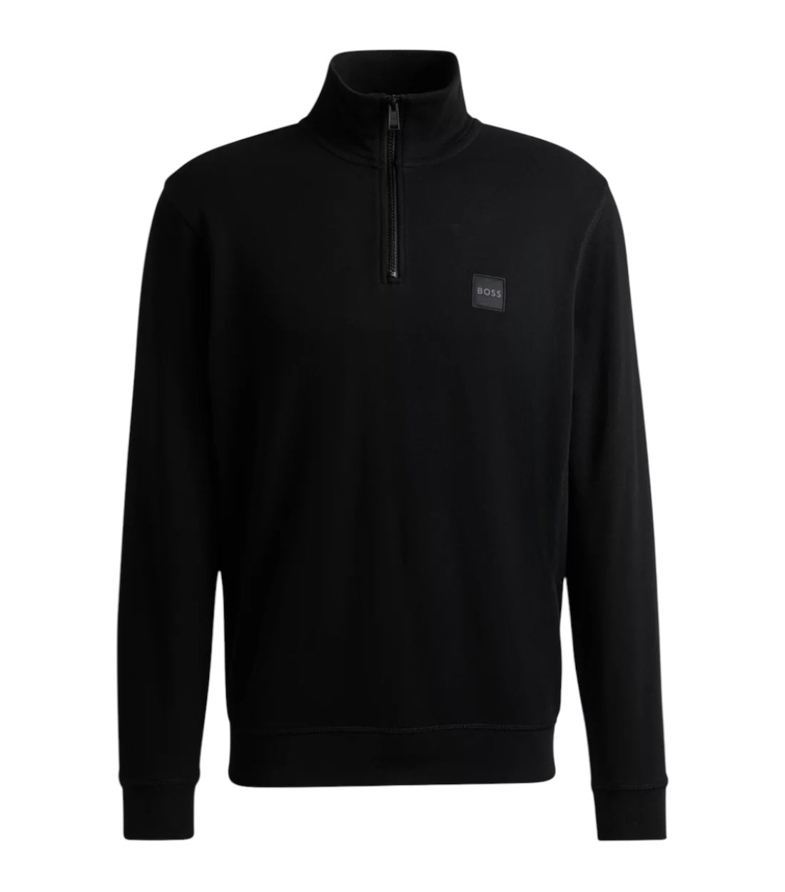 Hugo Boss Zwart Katoenen Half Zip Trui