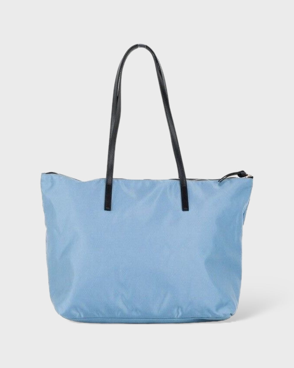 Versace Nylon Leer Tote Tas Blauw