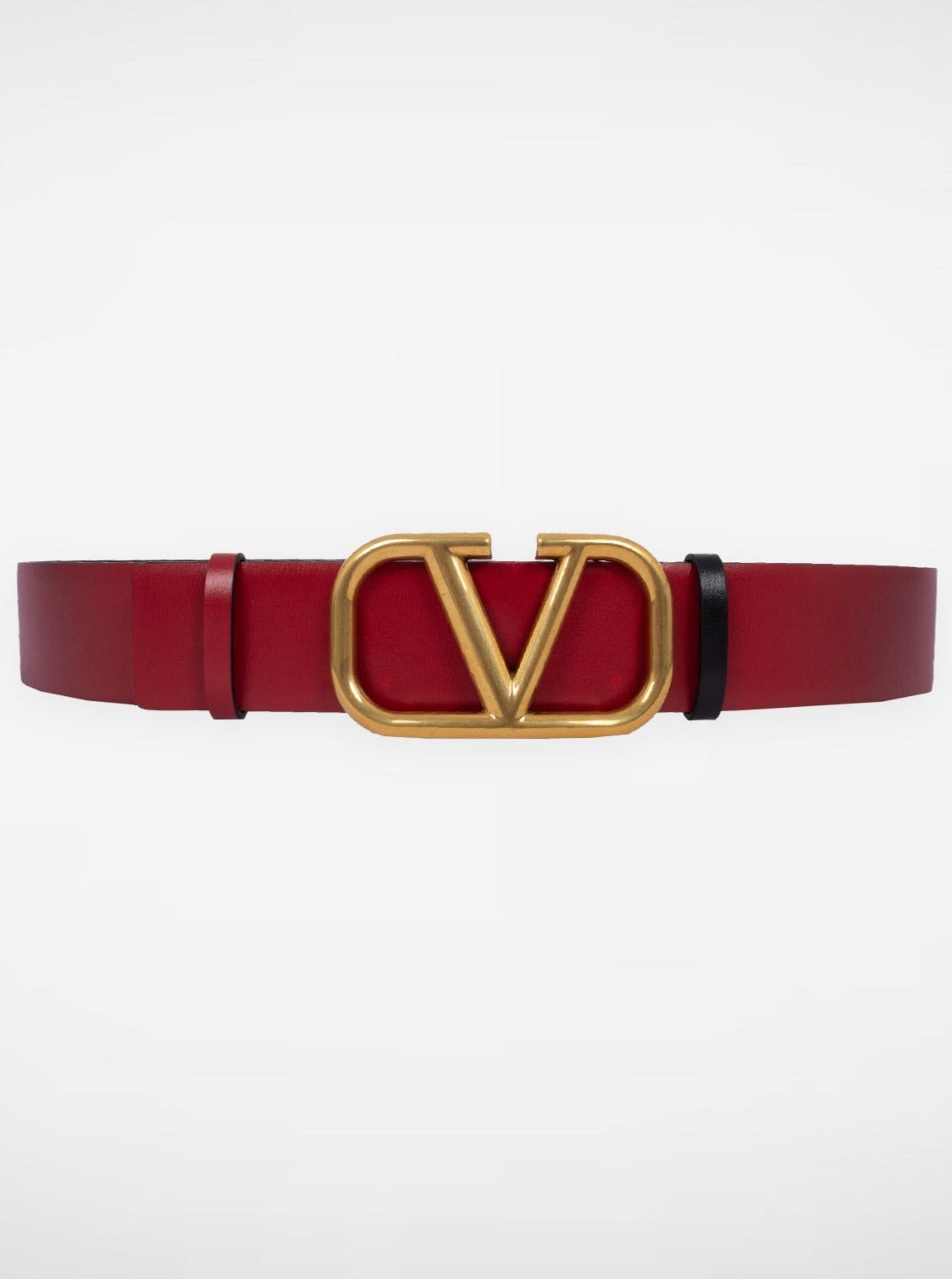 Valentino | Cintura reversibler Gürtel schwarz/rot