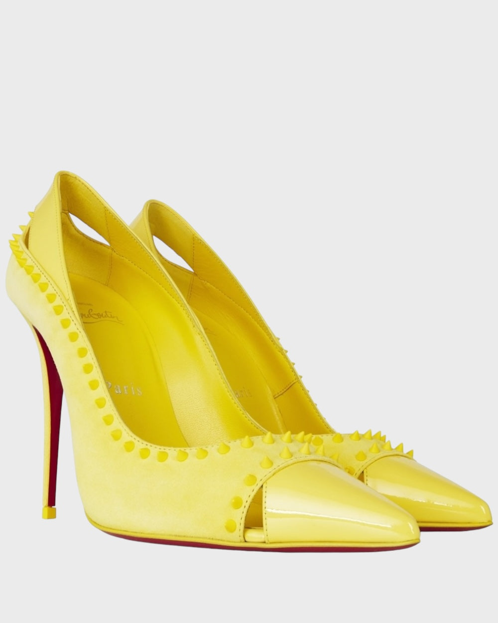 Christian Louboutin Duvette Spikes 100 Geel