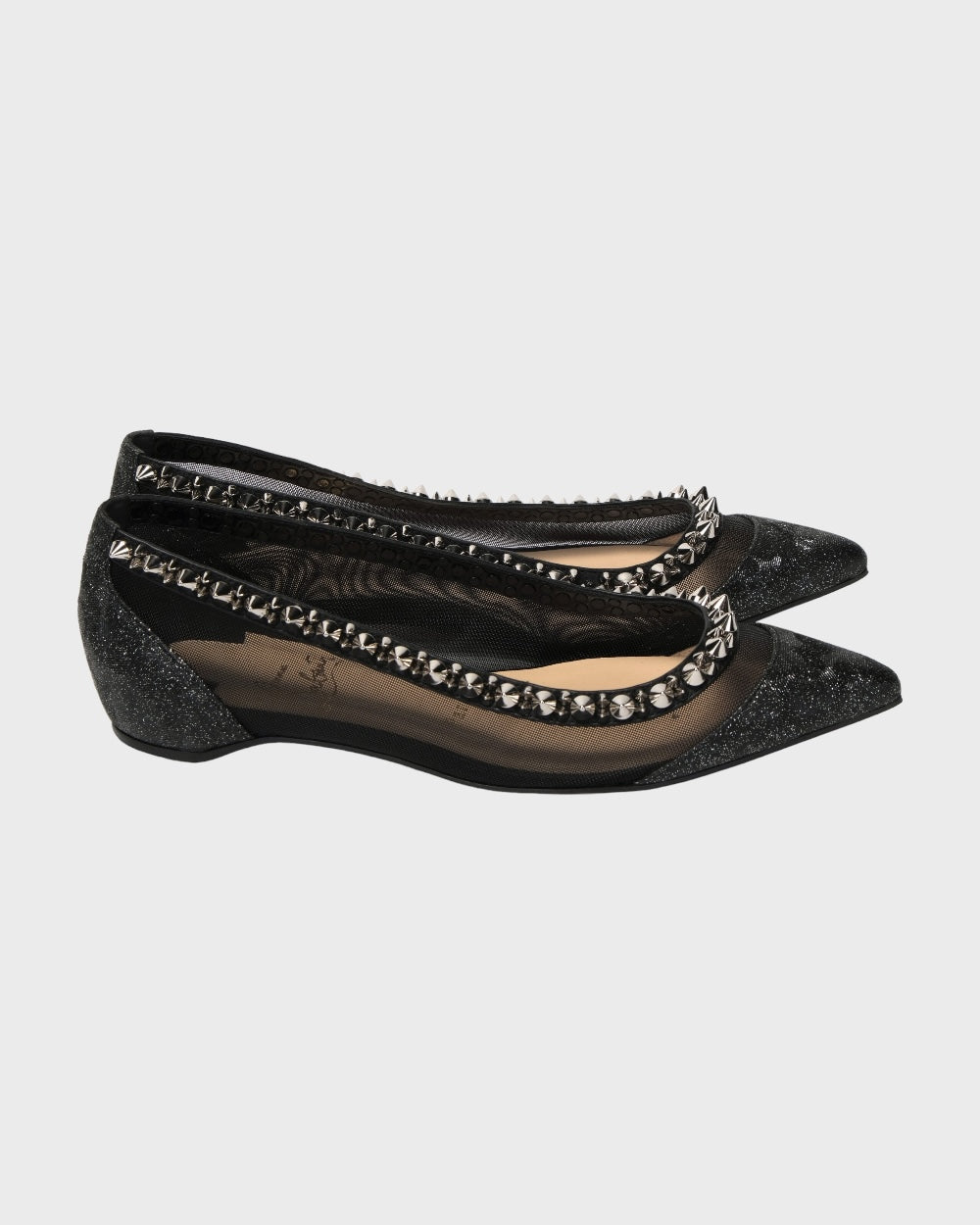 Christian Louboutin Dames Zwart Schoen Met Metalen Studs