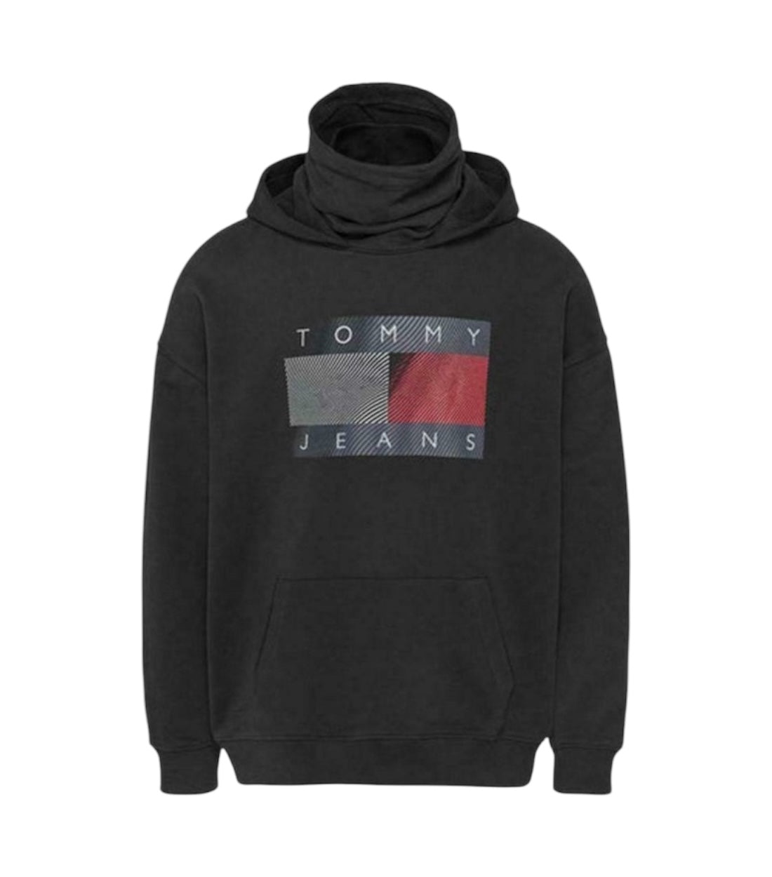 Tommy Hilfiger Jeans Zwart Reflective Flag Hoodie