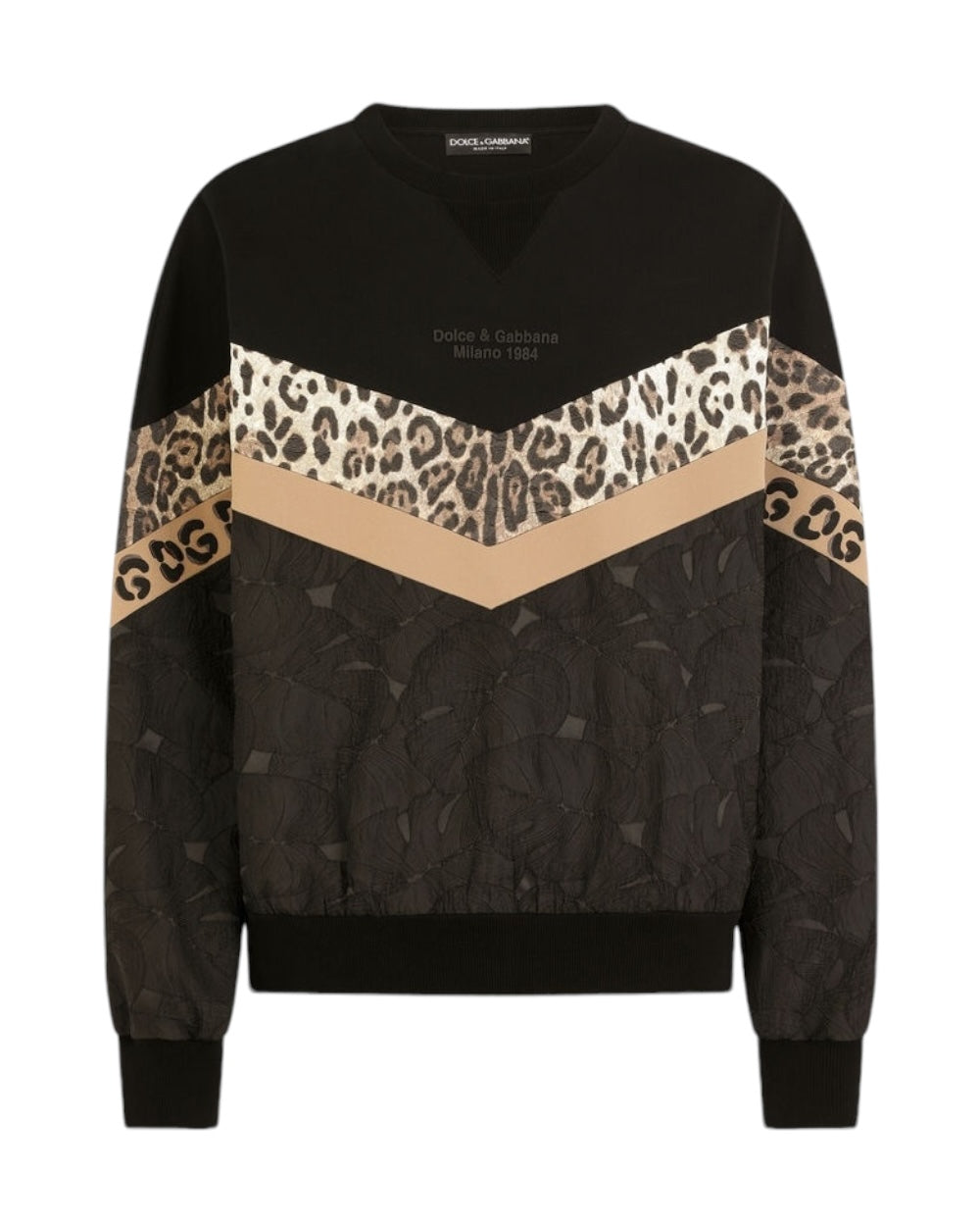 Dolce & Gabbana Zwart Leopaard Sweater