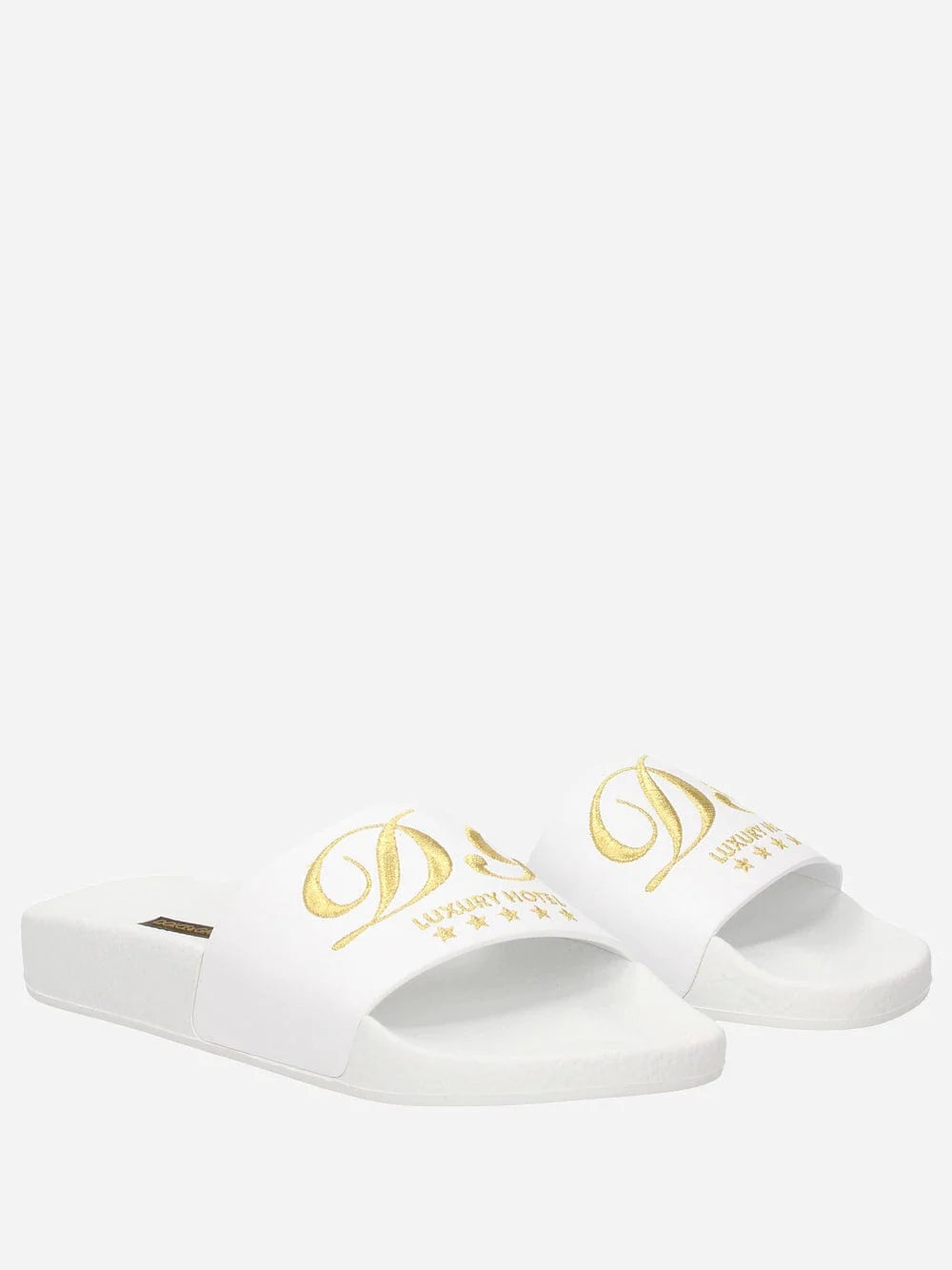 Dolce & Gabbana Wit Leren Slippers