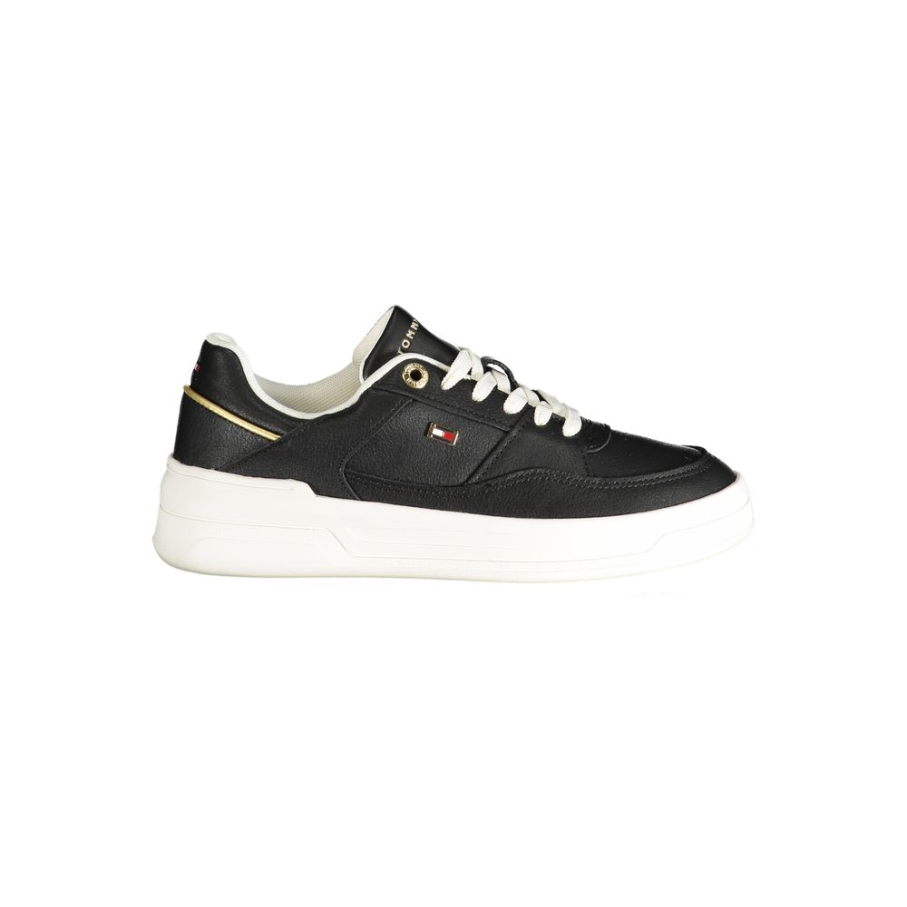 Tommy Hilfiger Zwart Lux Hardware Court Sneakers